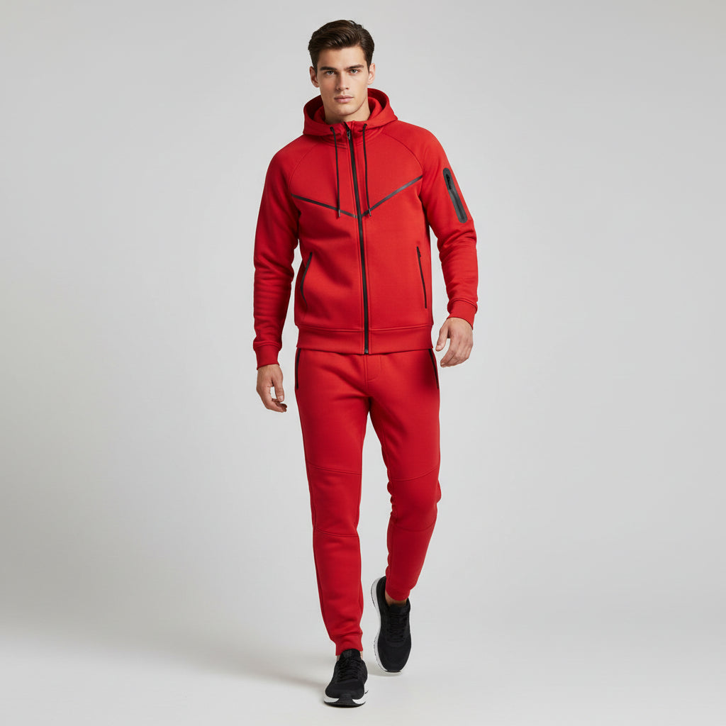 Tech Fleece Football Jersey Tracksuit Full Zip Hoodie And Joggers-B Unique Fashions