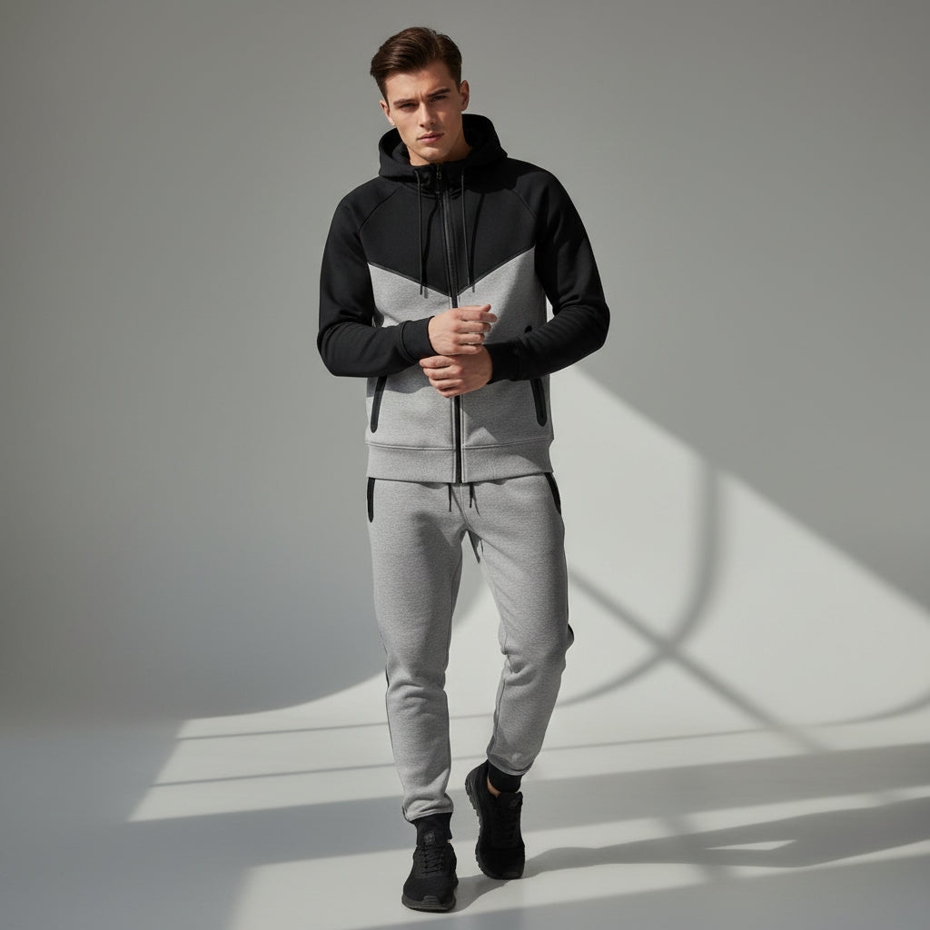 Tech Fleece Football Jersey Tracksuit Full Zip Hoodie And Joggers-B Unique Fashions