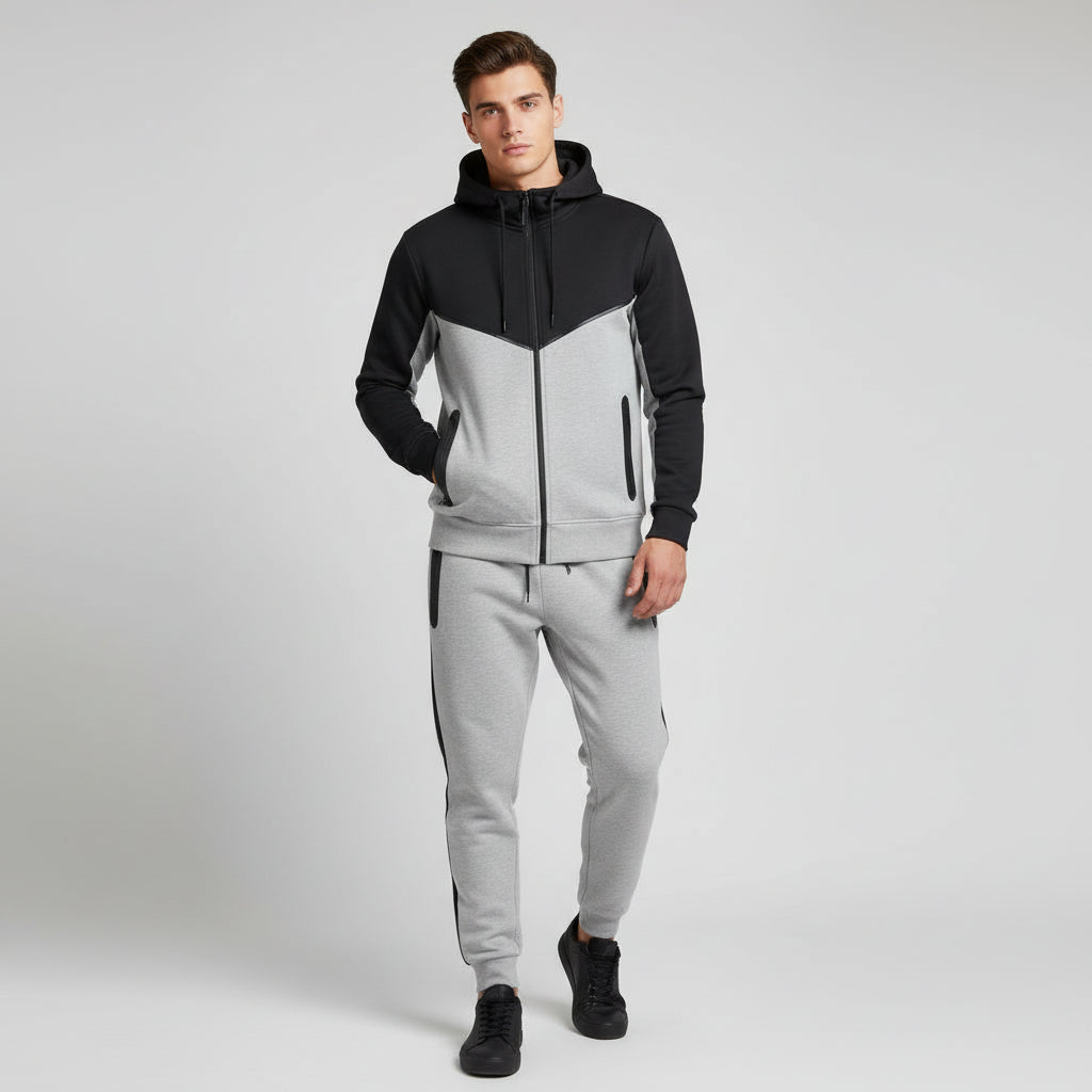 Tech Fleece Football Jersey Tracksuit Full Zip Hoodie And Joggers-B Unique Fashions