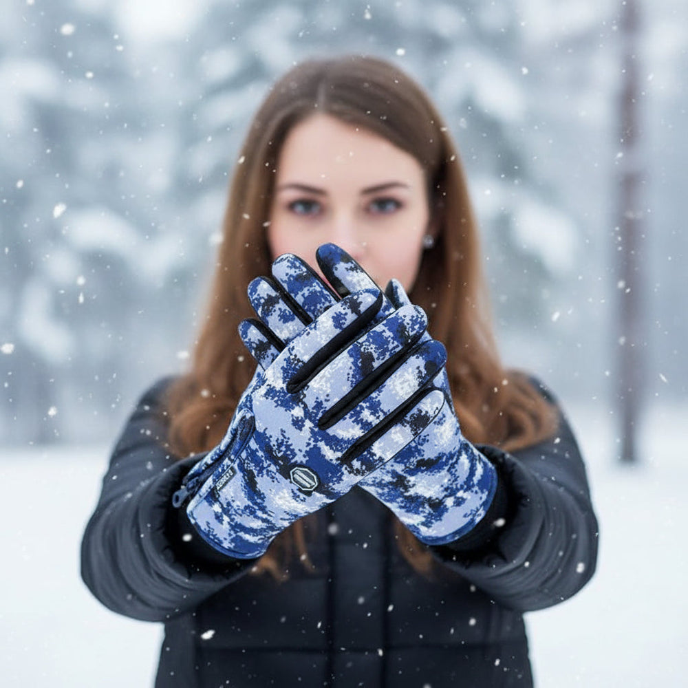 Touch Screen Waterproof Winter Riding Gloves for Cold Weather Comfort-B Unique Fashions