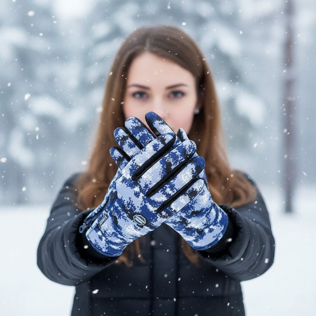 Touch Screen Waterproof Winter Riding Gloves for Cold Weather Comfort-B Unique Fashions