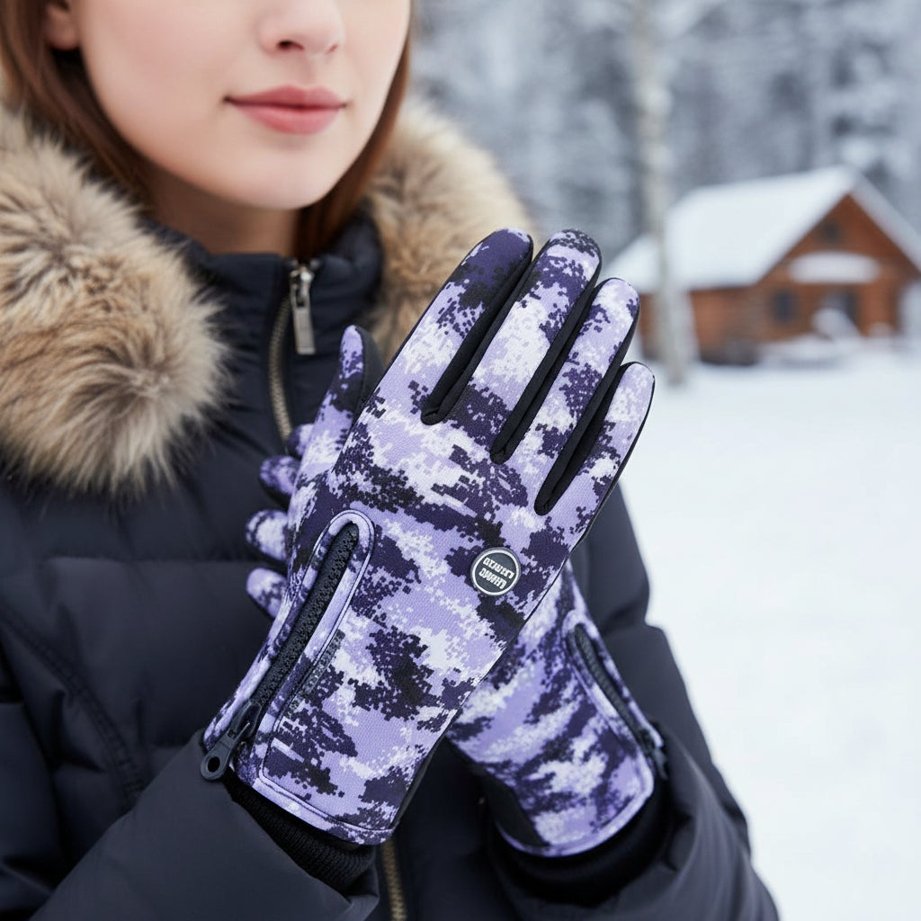 Touch Screen Waterproof Winter Riding Gloves for Cold Weather Comfort-B Unique Fashions