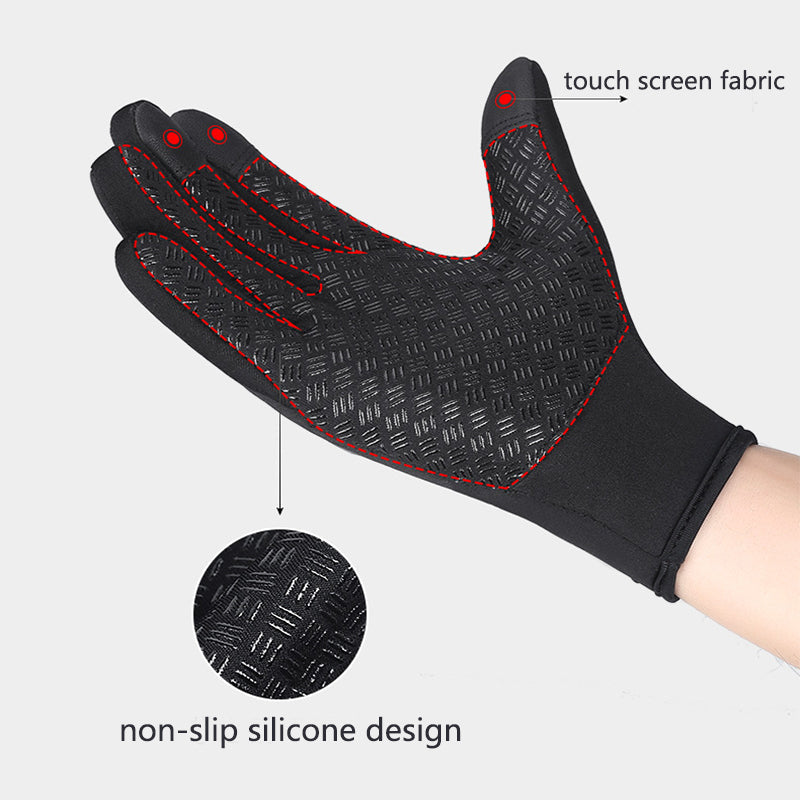 Touch Screen Waterproof Winter Riding Gloves for Cold Weather Comfort-B Unique Fashions