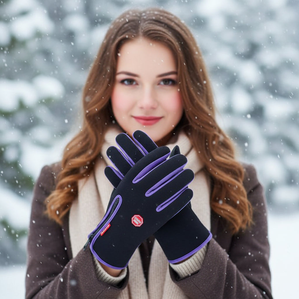 Touch Screen Waterproof Winter Riding Gloves for Cold Weather Comfort-B Unique Fashions