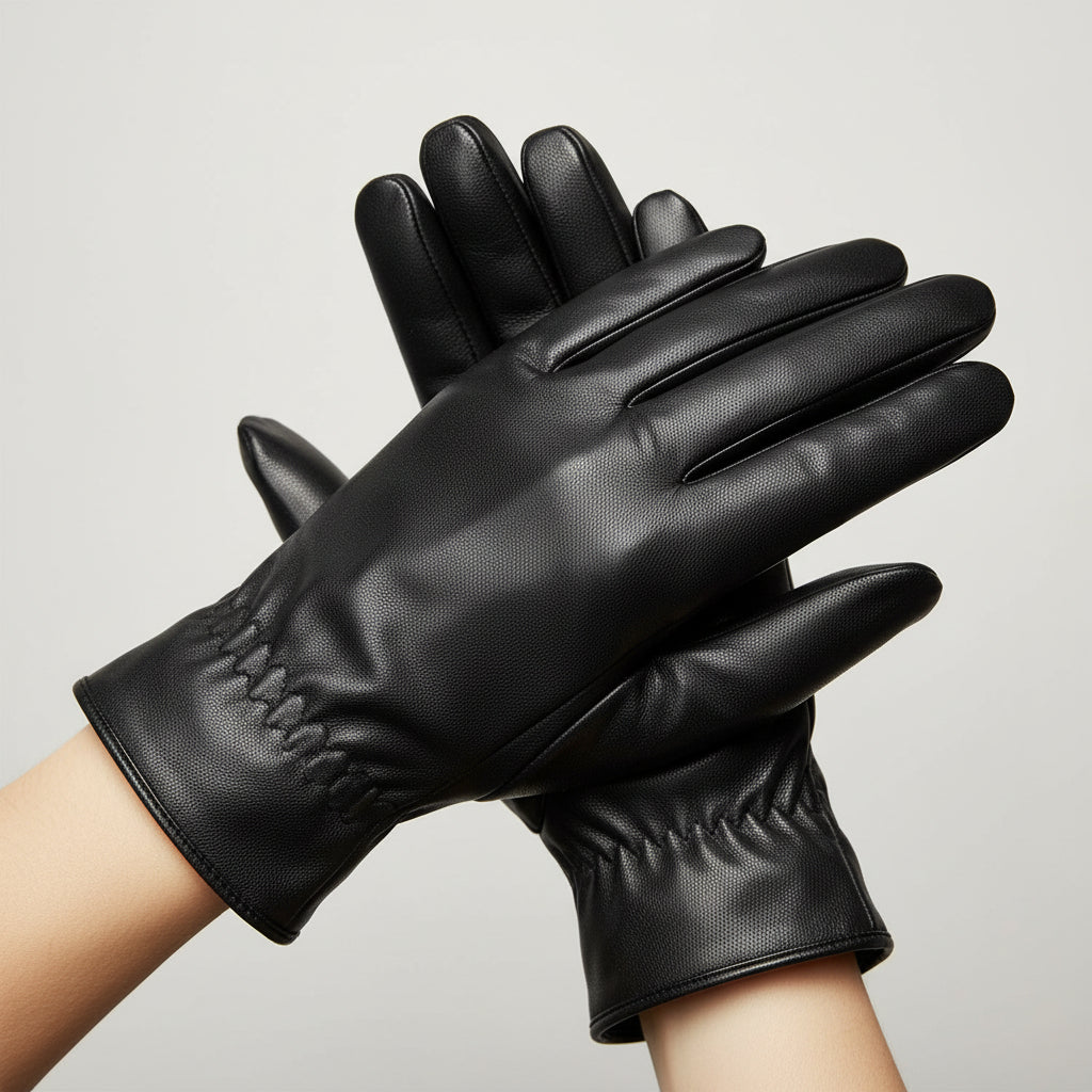 Unisex Leather Winter Gloves for Warmth and Outdoor Performance-B Unique Fashions