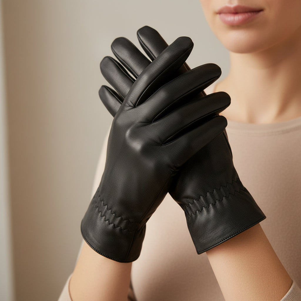 Unisex Leather Winter Gloves for Warmth and Outdoor Performance-B Unique Fashions