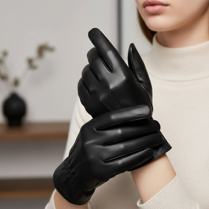 Unisex Leather Winter Gloves for Warmth and Outdoor Performance-B Unique Fashions