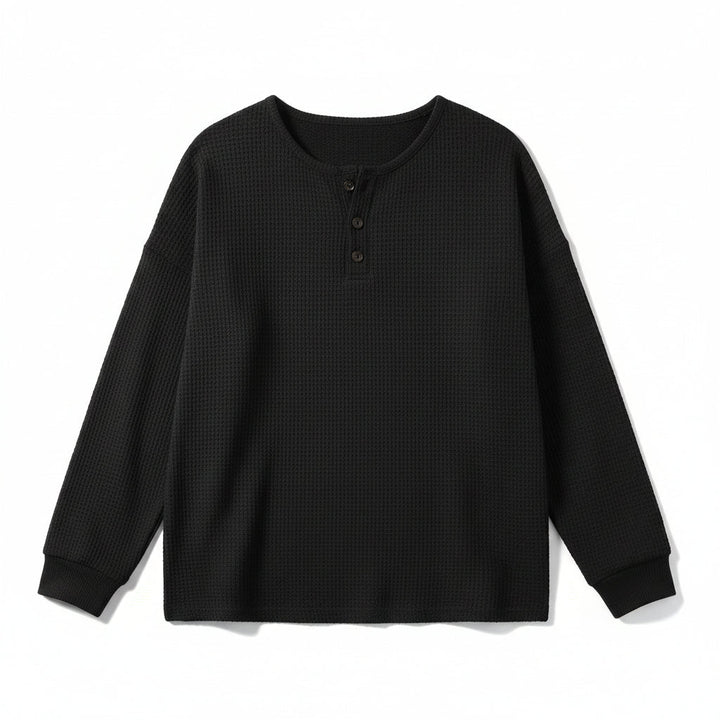 Waffle Long Sleeve T-Shirt for Everyday Comfort and Style-B Unique Fashions