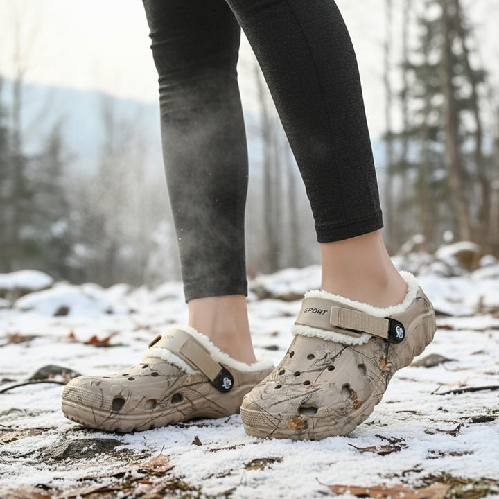 Winter Clogs with Fleece Lining and EVA Construction for Indoor Outdoor Use-B Unique Fashions