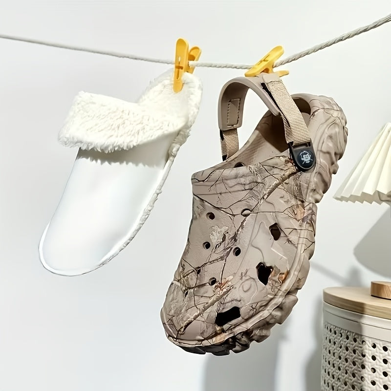 Winter Clogs with Fleece Lining and EVA Construction for Indoor Outdoor Use-B Unique Fashions