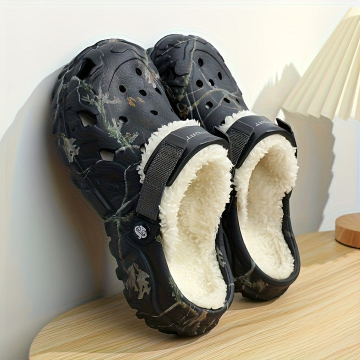 Winter Clogs with Fleece Lining and EVA Construction for Indoor Outdoor Use-B Unique Fashions