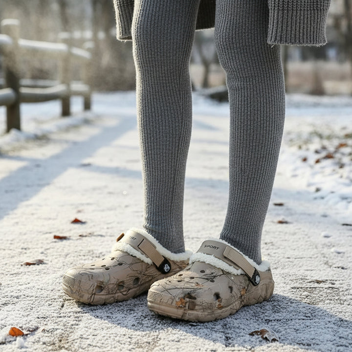 Winter Clogs with Fleece Lining and EVA Construction for Indoor Outdoor Use-B Unique Fashions