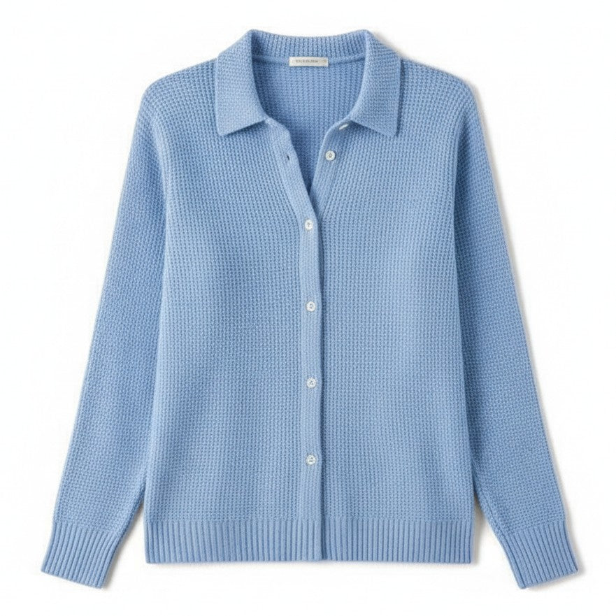 Women’s Casual Button Knitted Lapel Sweater for Everyday Style-B Unique Fashions