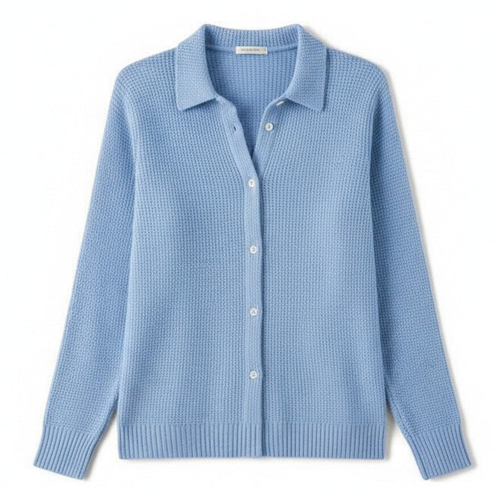 Women’s Casual Button Knitted Lapel Sweater for Everyday Style-B Unique Fashions