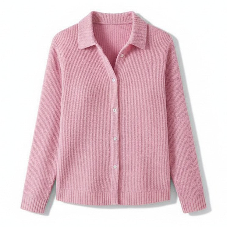 Women’s Casual Button Knitted Lapel Sweater for Everyday Style-B Unique Fashions