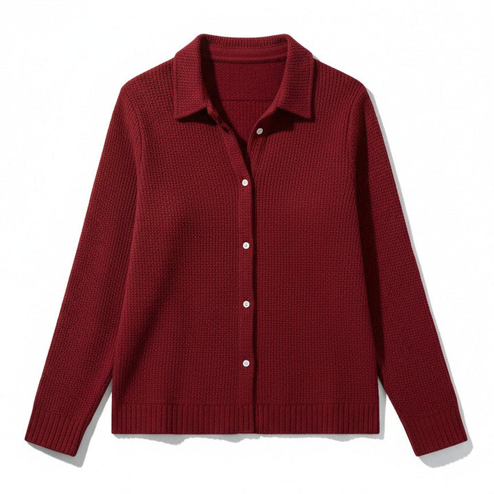 Women’s Casual Button Knitted Lapel Sweater for Everyday Style-B Unique Fashions