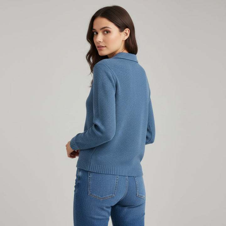 Women’s Casual Button Knitted Lapel Sweater for Everyday Style-B Unique Fashions