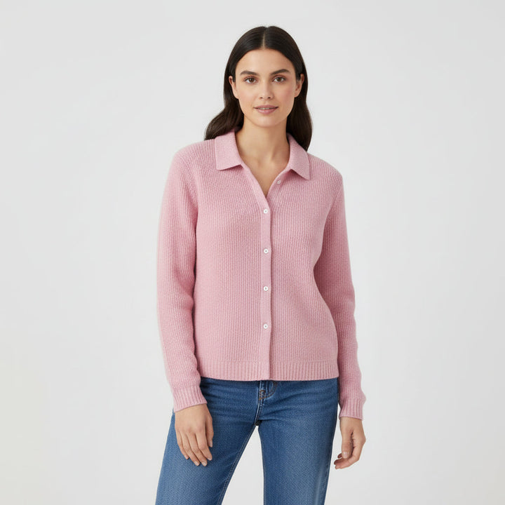 Women’s Casual Button Knitted Lapel Sweater for Everyday Style-B Unique Fashions