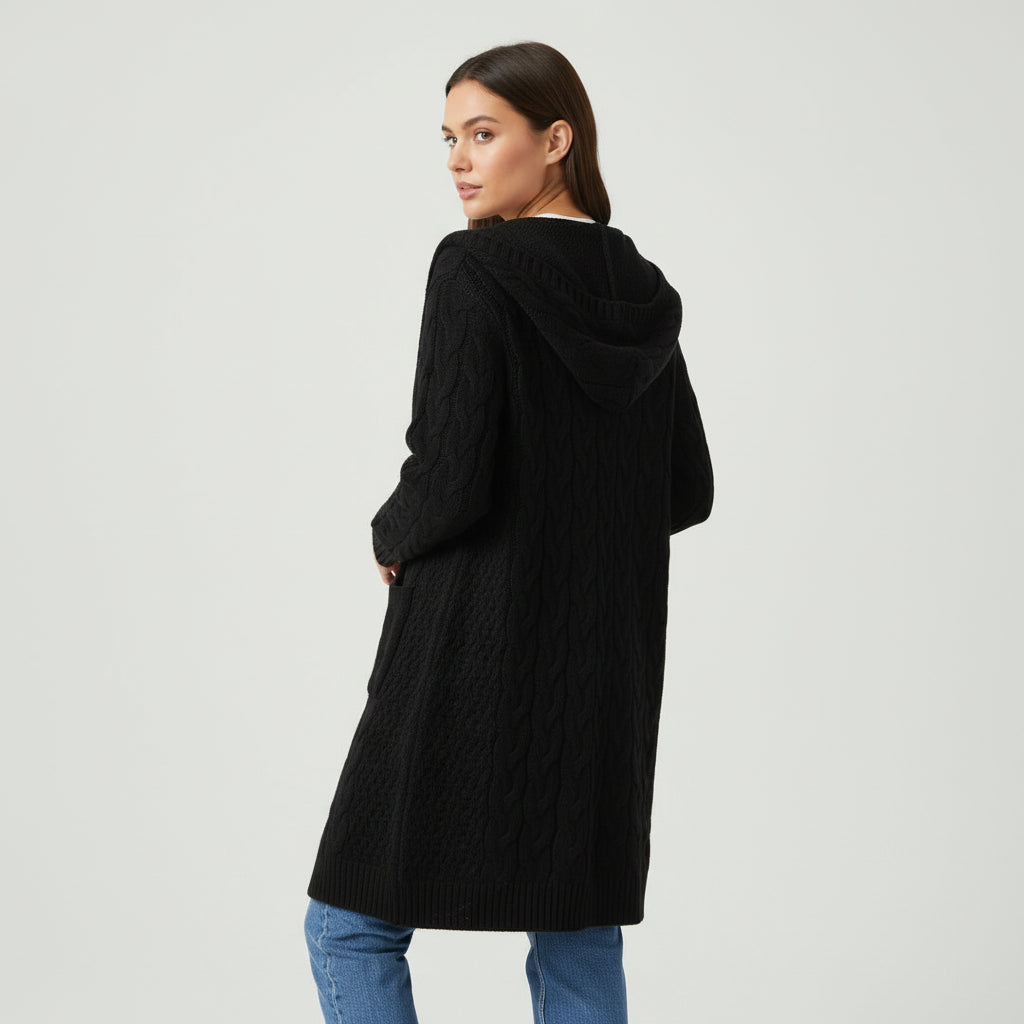 Women’s Casual Open Front Cardigan Sweater with Pockets-B Unique Fashions