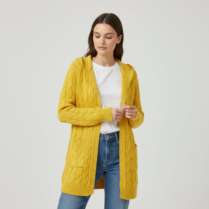 Women’s Casual Open Front Cardigan Sweater with Pockets-B Unique Fashions