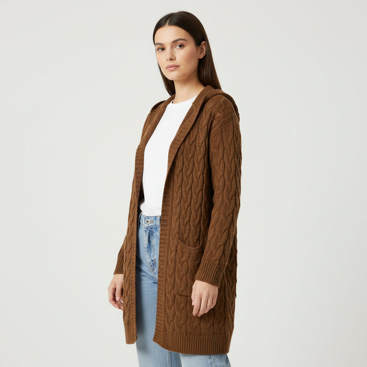 Women’s Casual Open Front Cardigan Sweater with Pockets-B Unique Fashions