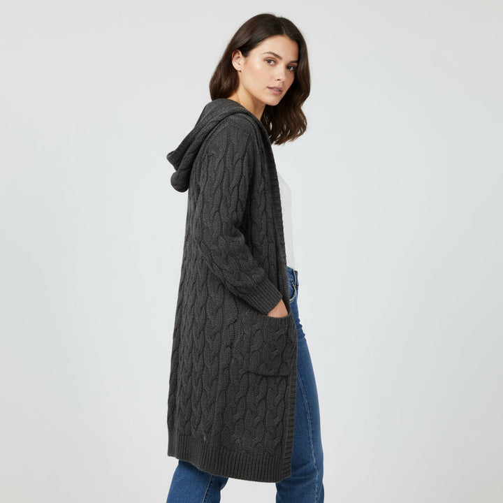 Women’s Casual Open Front Cardigan Sweater with Pockets-B Unique Fashions