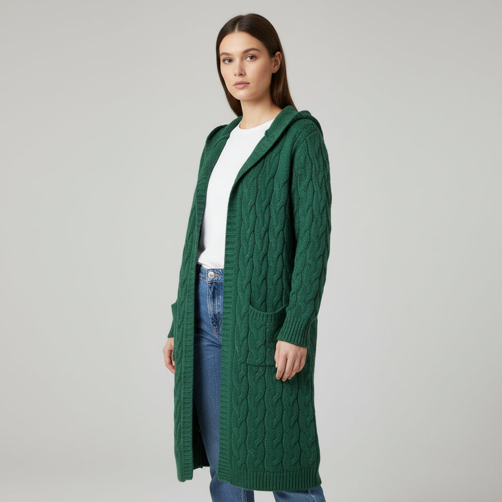 Women’s Casual Open Front Cardigan Sweater with Pockets-B Unique Fashions