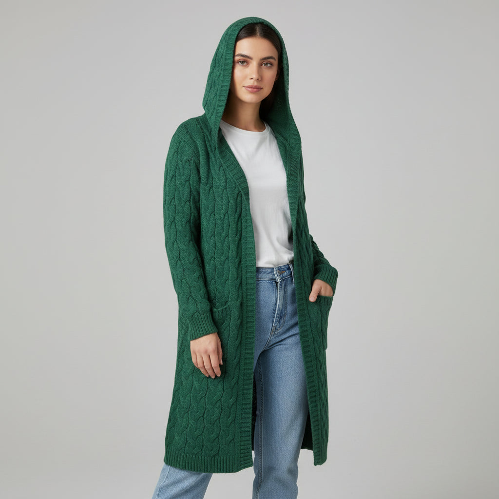 Women’s Casual Open Front Cardigan Sweater with Pockets-B Unique Fashions