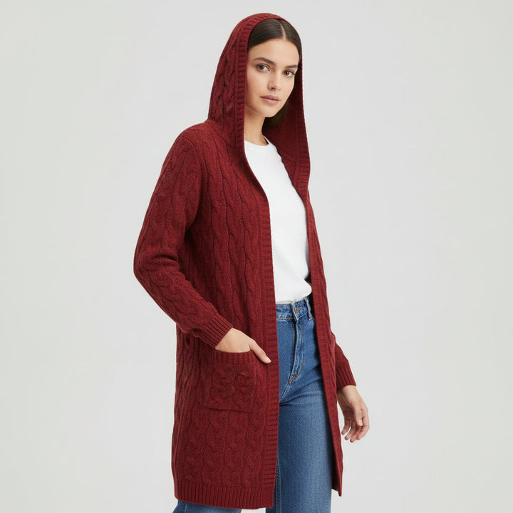 Women’s Casual Open Front Cardigan Sweater with Pockets-B Unique Fashions