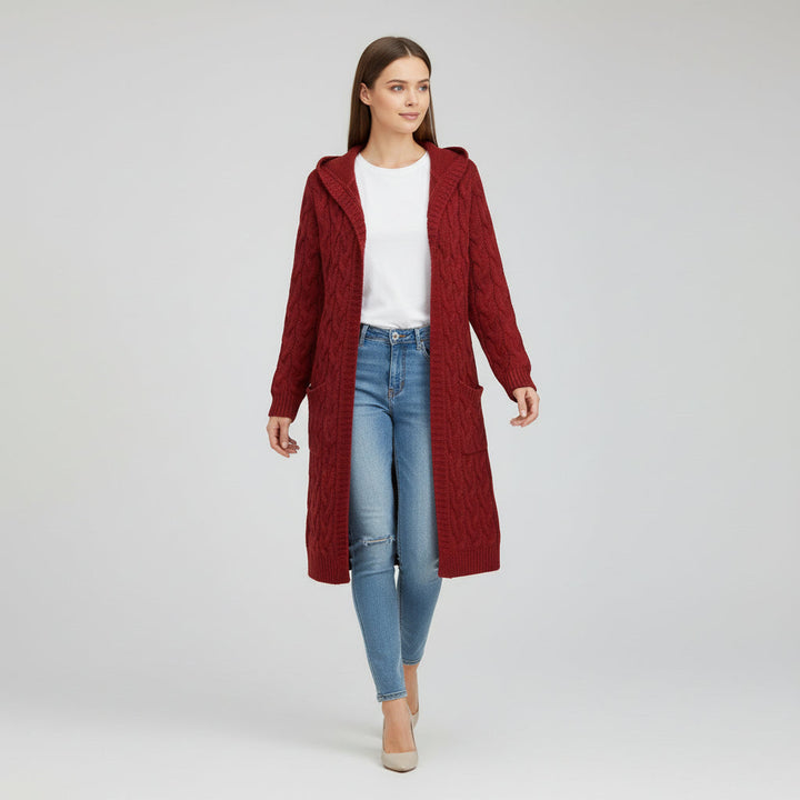 Women’s Casual Open Front Cardigan Sweater with Pockets-B Unique Fashions