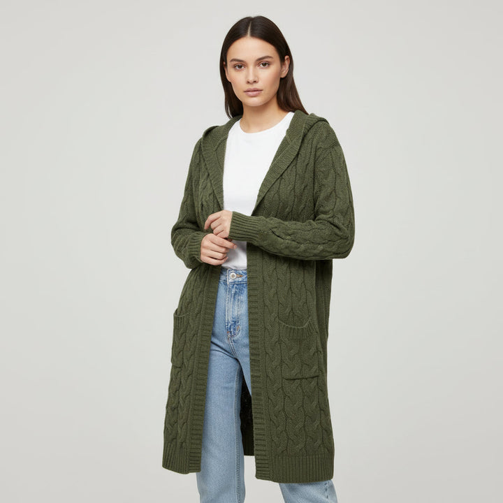 Women’s Casual Open Front Cardigan Sweater with Pockets-B Unique Fashions