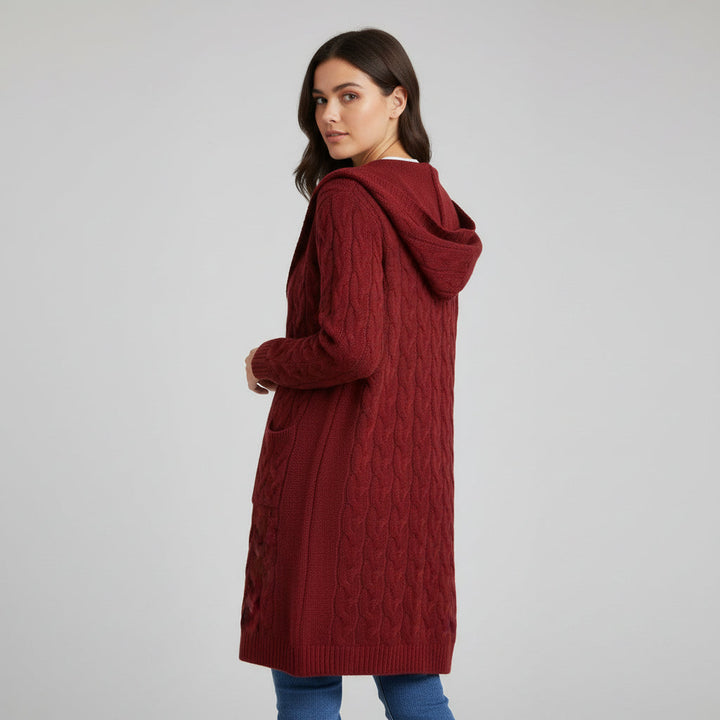 Women’s Casual Open Front Cardigan Sweater with Pockets-B Unique Fashions