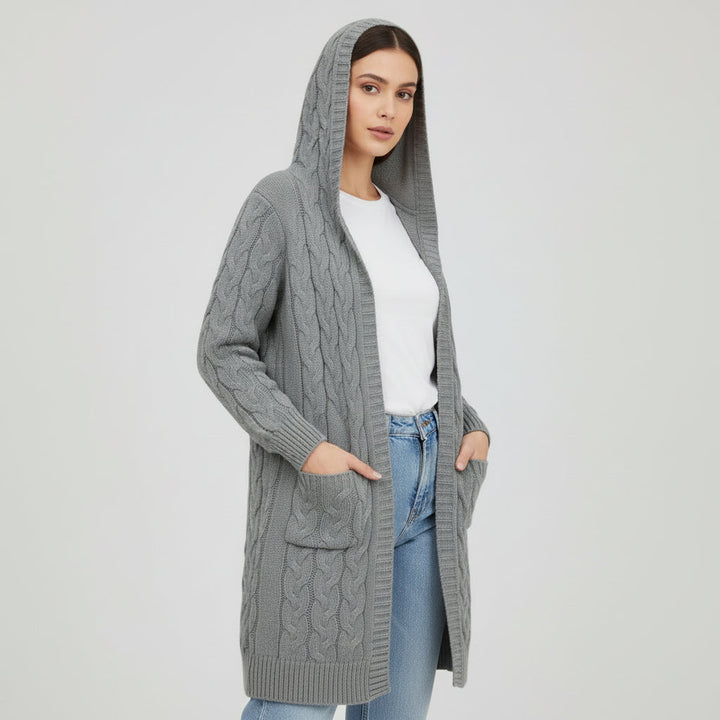 Women’s Casual Open Front Cardigan Sweater with Pockets-B Unique Fashions