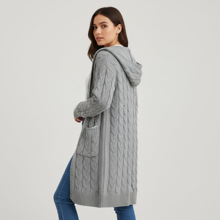 Women’s Casual Open Front Cardigan Sweater with Pockets-B Unique Fashions