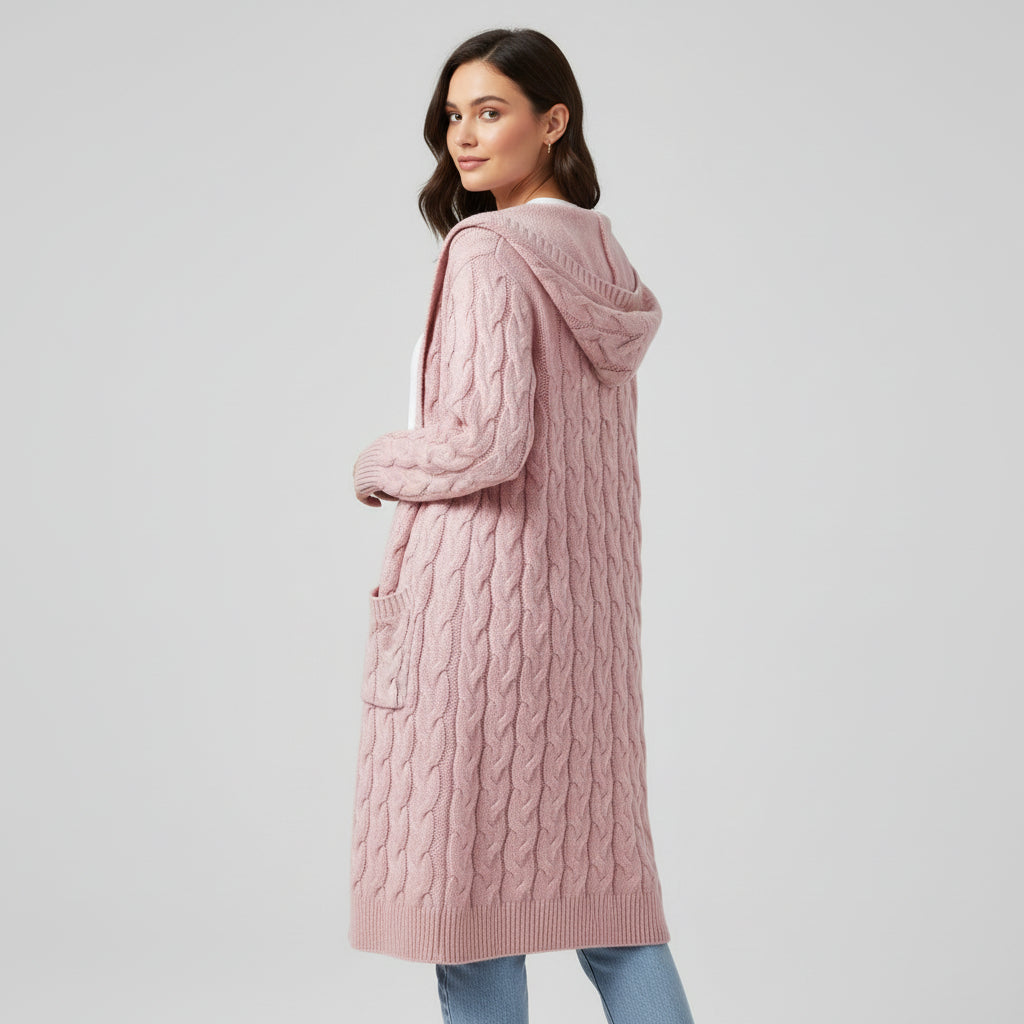 Women’s Casual Open Front Cardigan Sweater with Pockets-B Unique Fashions