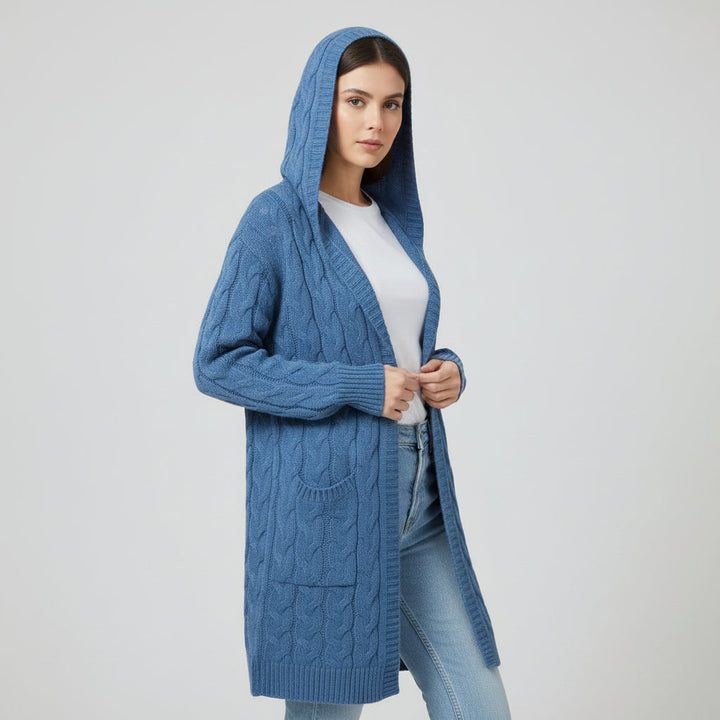 Women’s Casual Open Front Cardigan Sweater with Pockets-B Unique Fashions
