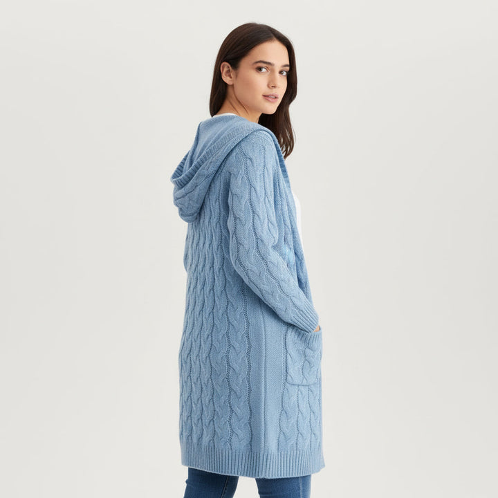 Women’s Casual Open Front Cardigan Sweater with Pockets-B Unique Fashions