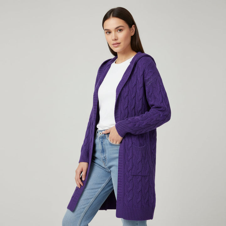 Women’s Casual Open Front Cardigan Sweater with Pockets-B Unique Fashions