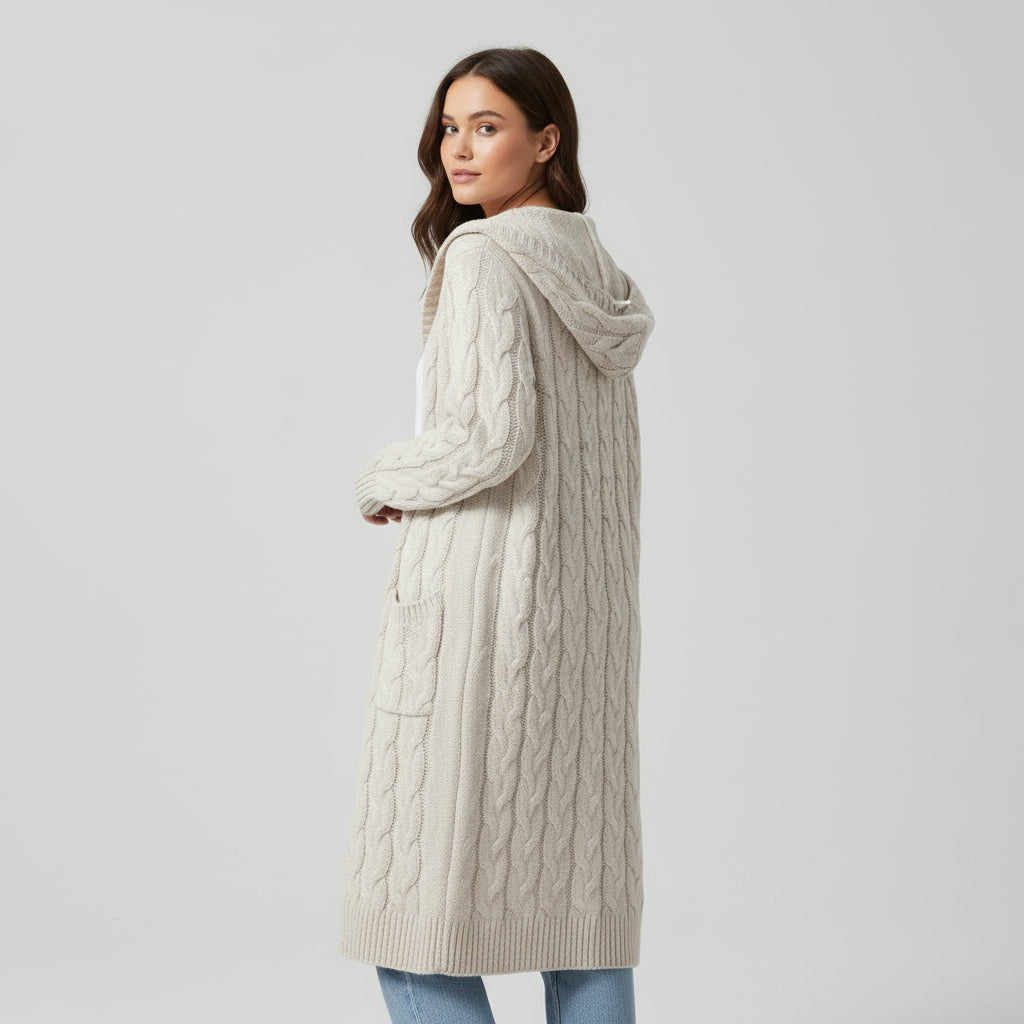 Women’s Casual Open Front Cardigan Sweater with Pockets-B Unique Fashions