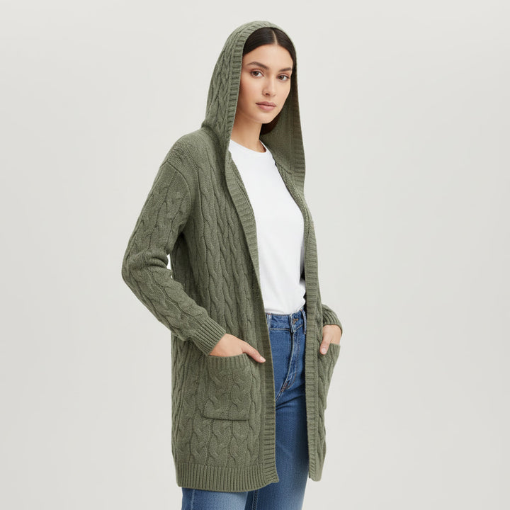 Women’s Casual Open Front Cardigan Sweater with Pockets-B Unique Fashions