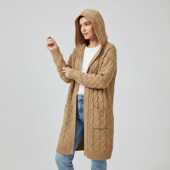 Women’s Casual Open Front Cardigan Sweater with Pockets-B Unique Fashions