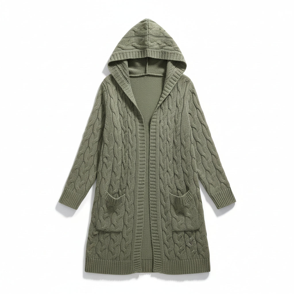 Women’s Casual Open Front Cardigan Sweater with Pockets-B Unique Fashions