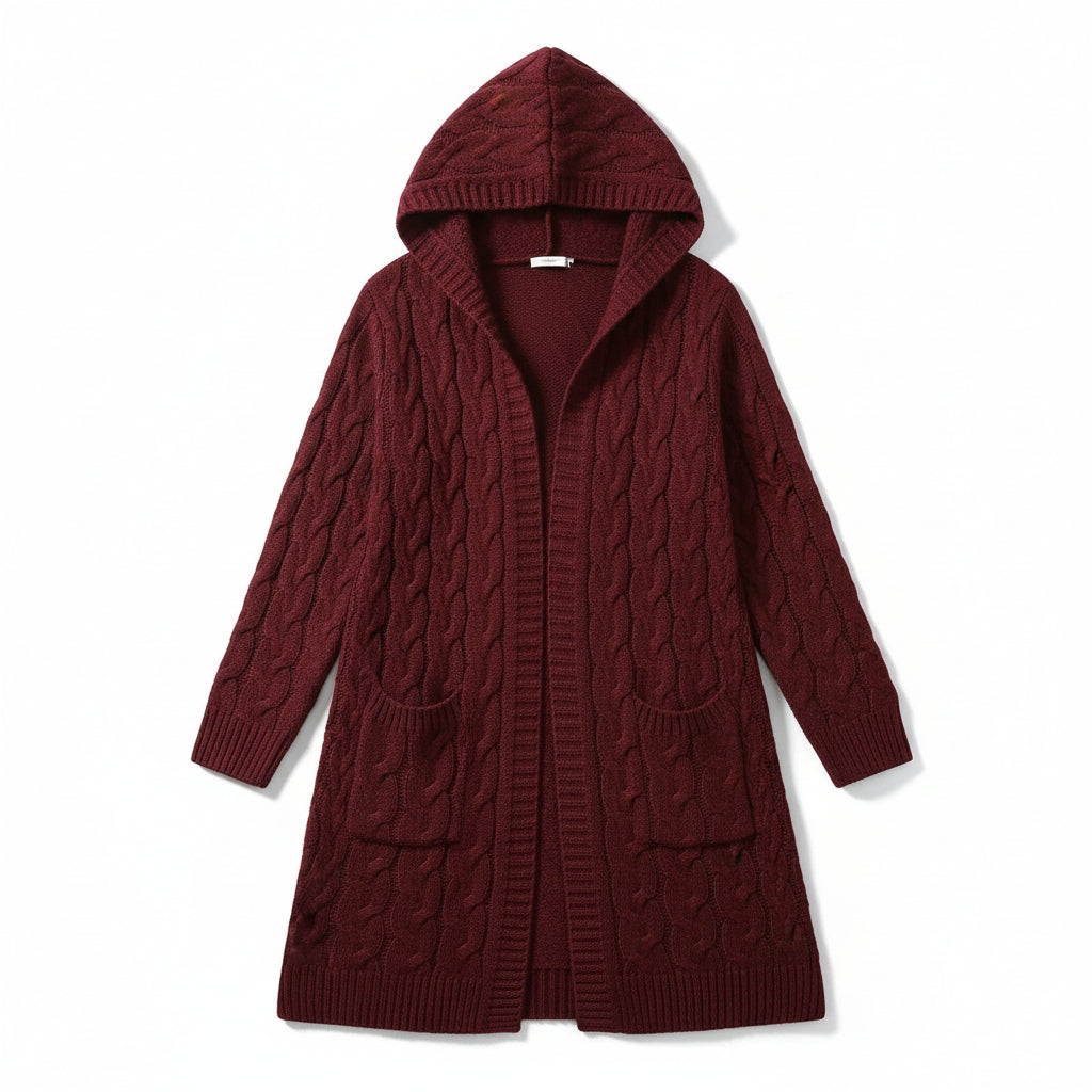Women’s Casual Open Front Cardigan Sweater with Pockets-B Unique Fashions