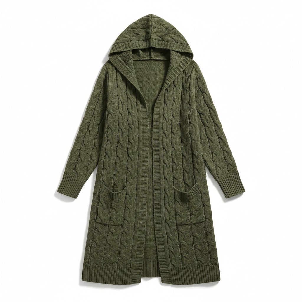 Women’s Casual Open Front Cardigan Sweater with Pockets-B Unique Fashions