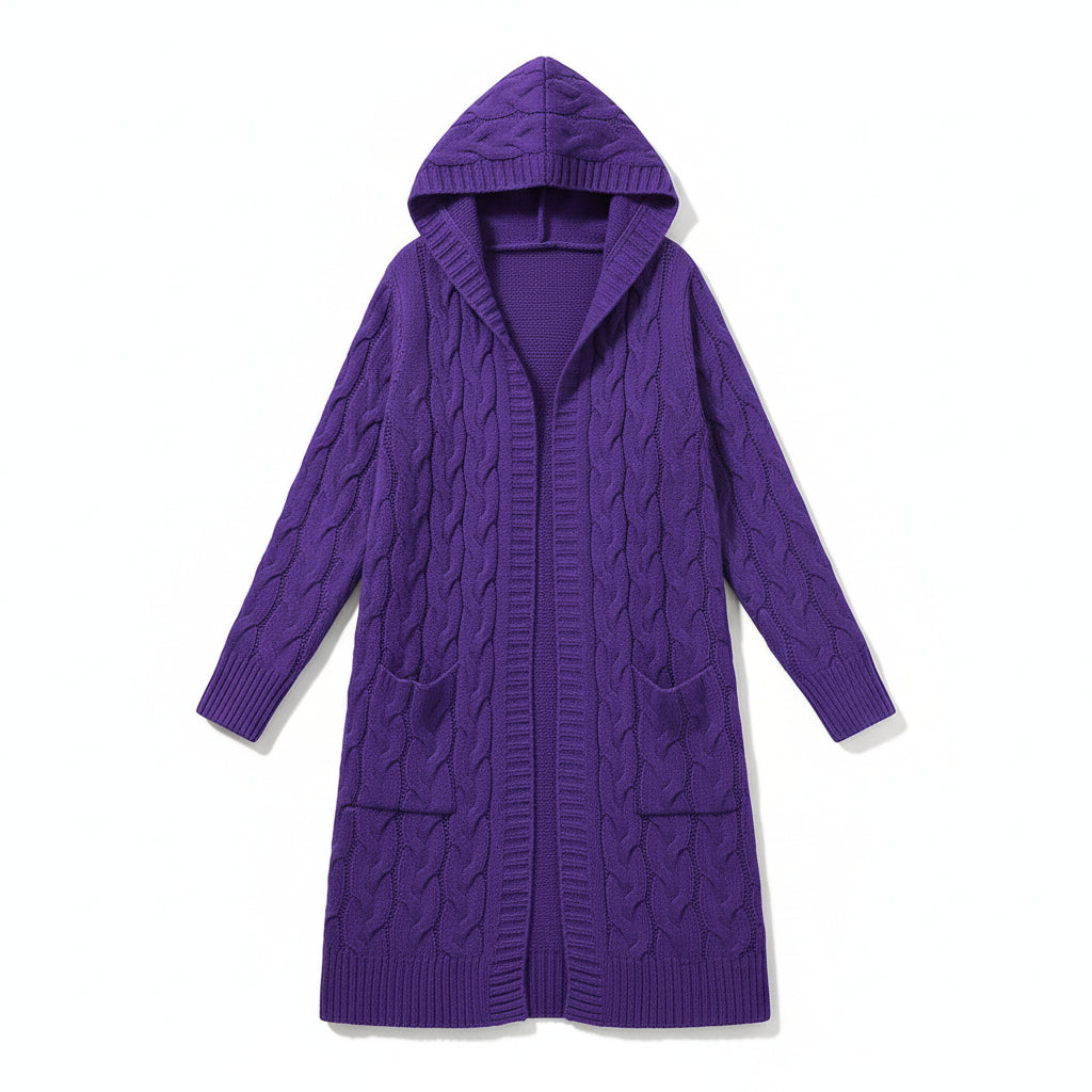 Women’s Casual Open Front Cardigan Sweater with Pockets-B Unique Fashions