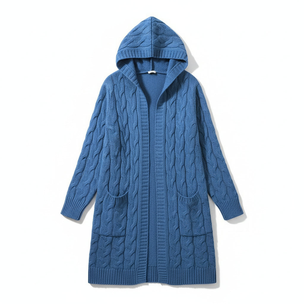 Women’s Casual Open Front Cardigan Sweater with Pockets-B Unique Fashions