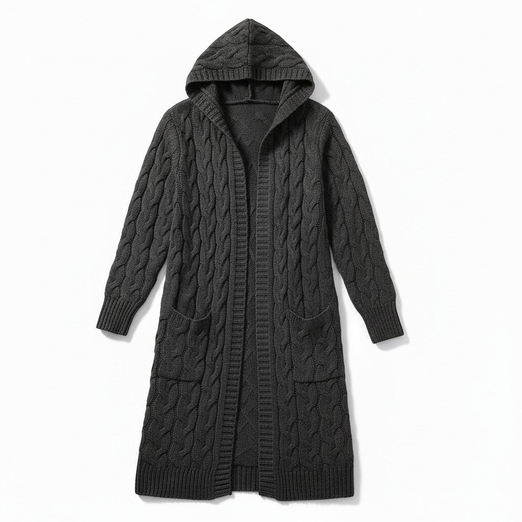 Women’s Casual Open Front Cardigan Sweater with Pockets-B Unique Fashions