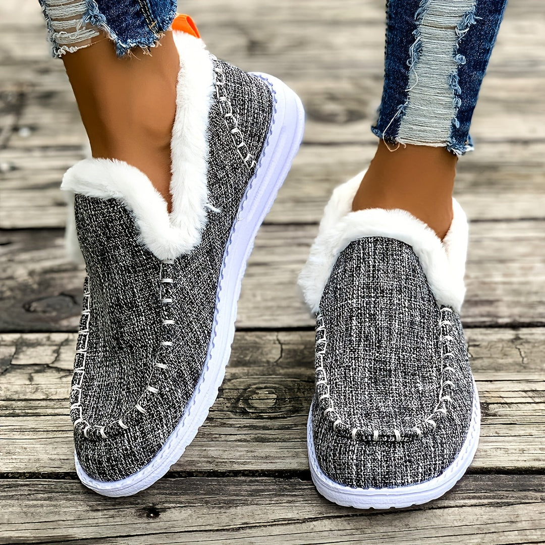 Women's Casual Slip-On Warm Shoes for Winter-B Unique Fashions