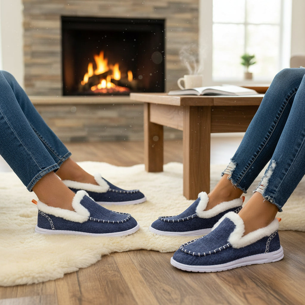 Women's Casual Slip-On Warm Shoes for Winter-B Unique Fashions