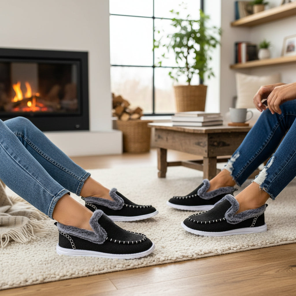 Women's Casual Slip-On Warm Shoes for Winter-B Unique Fashions
